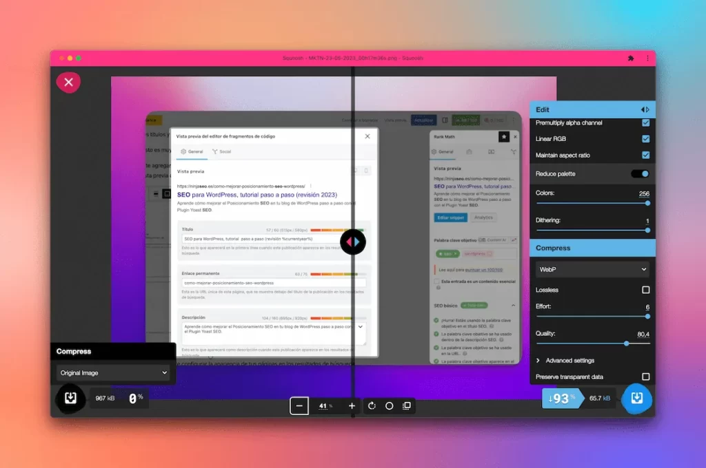 Optimización de imágenes con Squoosh