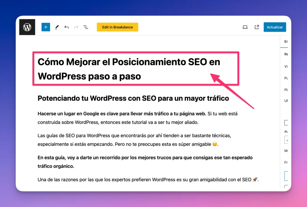 Titulo de paginas y articulos en wordpress – NinjaSEO