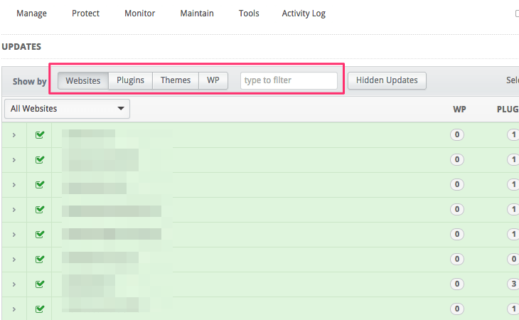 Actualizaciones de Temas y Plugins con un click