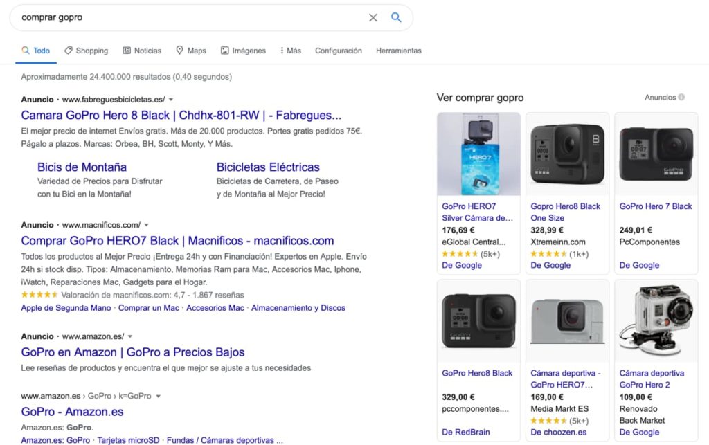 Anuncios En Los Resultados De Google 2