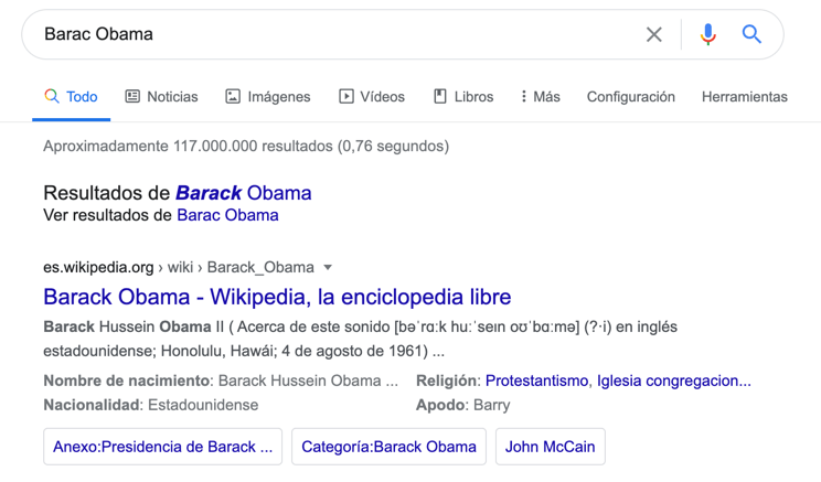 Correciones De Búsquedas De Google