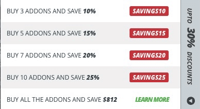 Descuentos en InfiniteWP para Addons