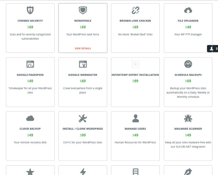 Addons en InfiniteWP