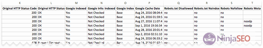 Informe tecnico seo con URL Profiler