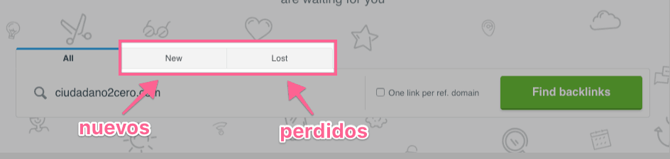 Mostrando nuevos enlaces y enlaces perdidos en LinkMiner