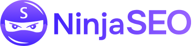 Logo de NinjaSEO con icono de ninja y texto morado.