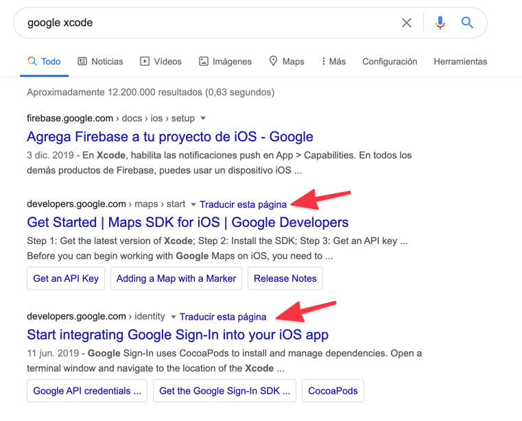 Traducción De Los Resultados De Google