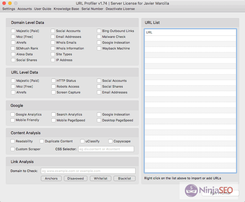 URL Profiler para automatizar tus tareas de SEO