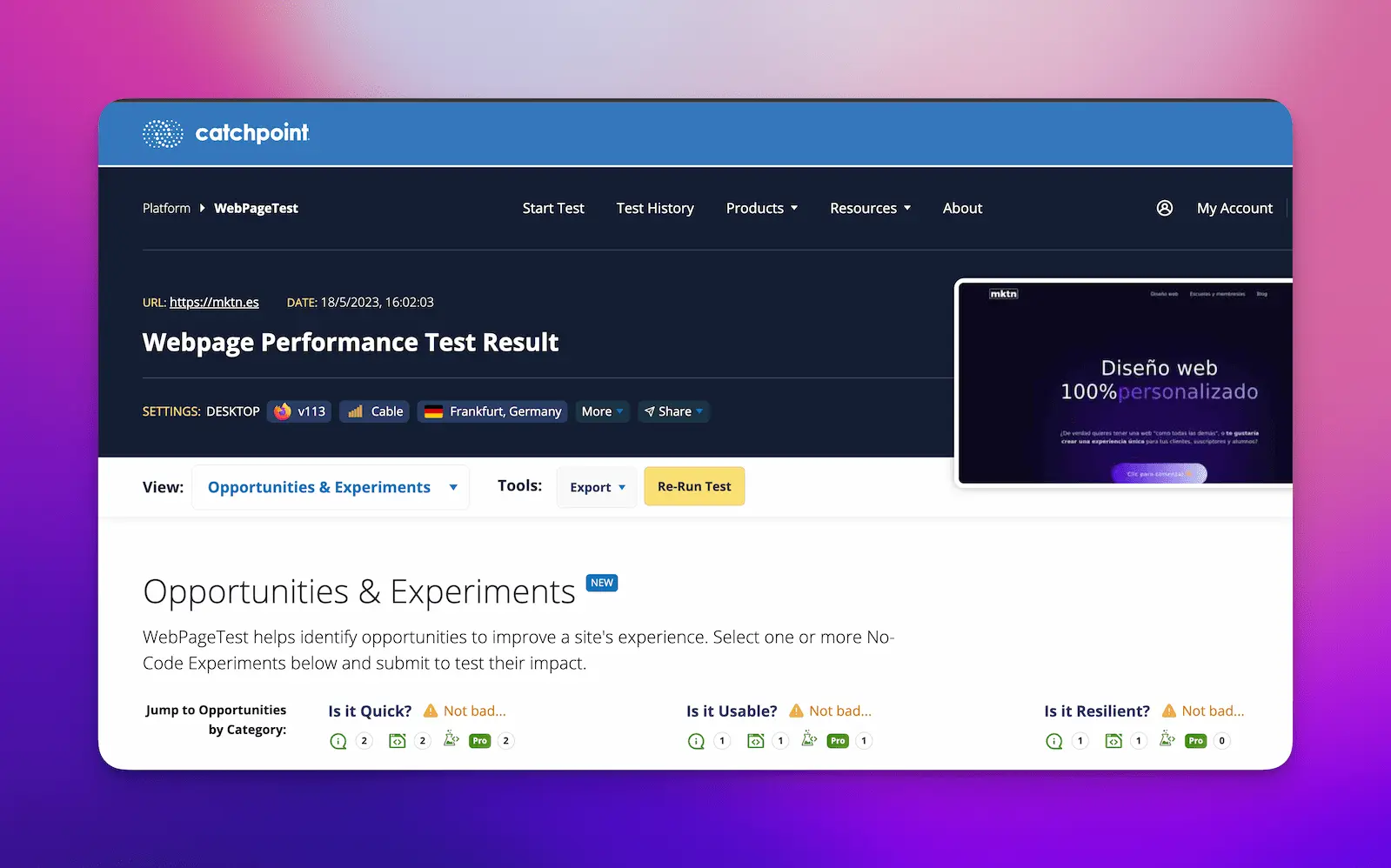 Webpagetest   herramienta SEO   NinjaSEO opt