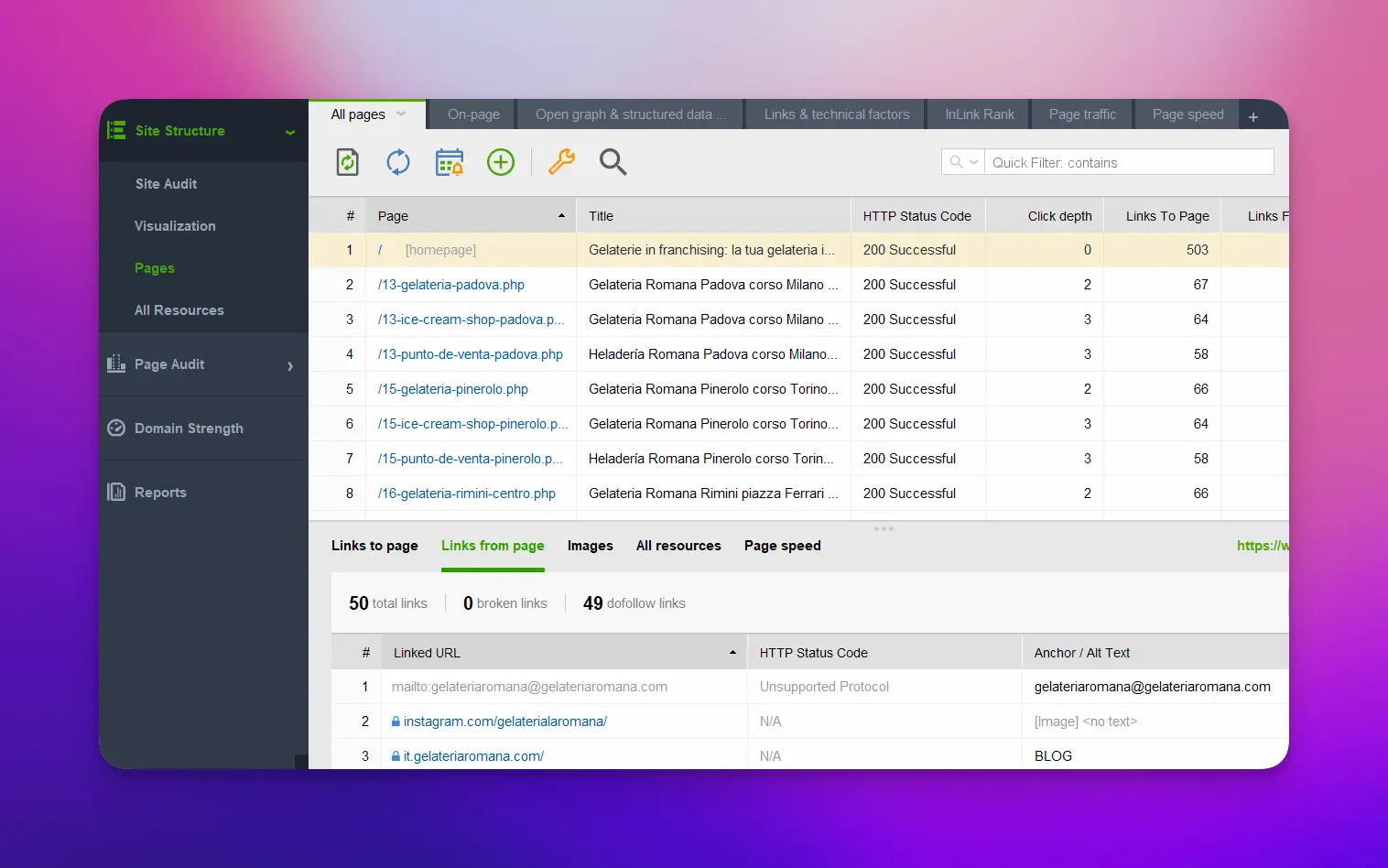 Website Auditor de SEO Powersuite   herramienta SEO   NinjaSEO opt