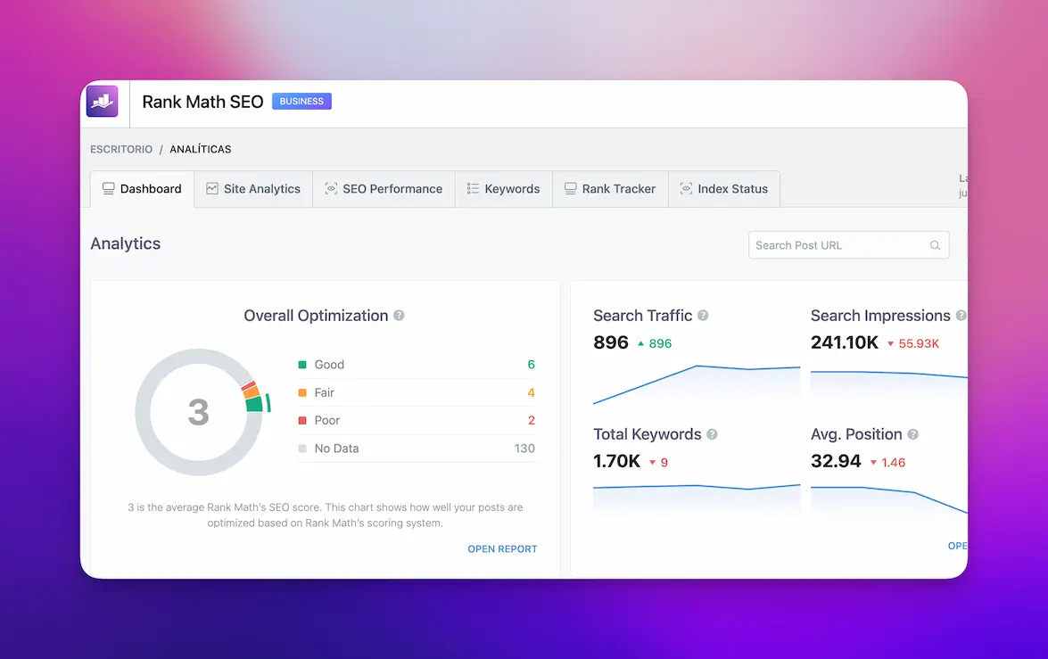 Rank Math SEO herramienta SEO en NinjaSEO