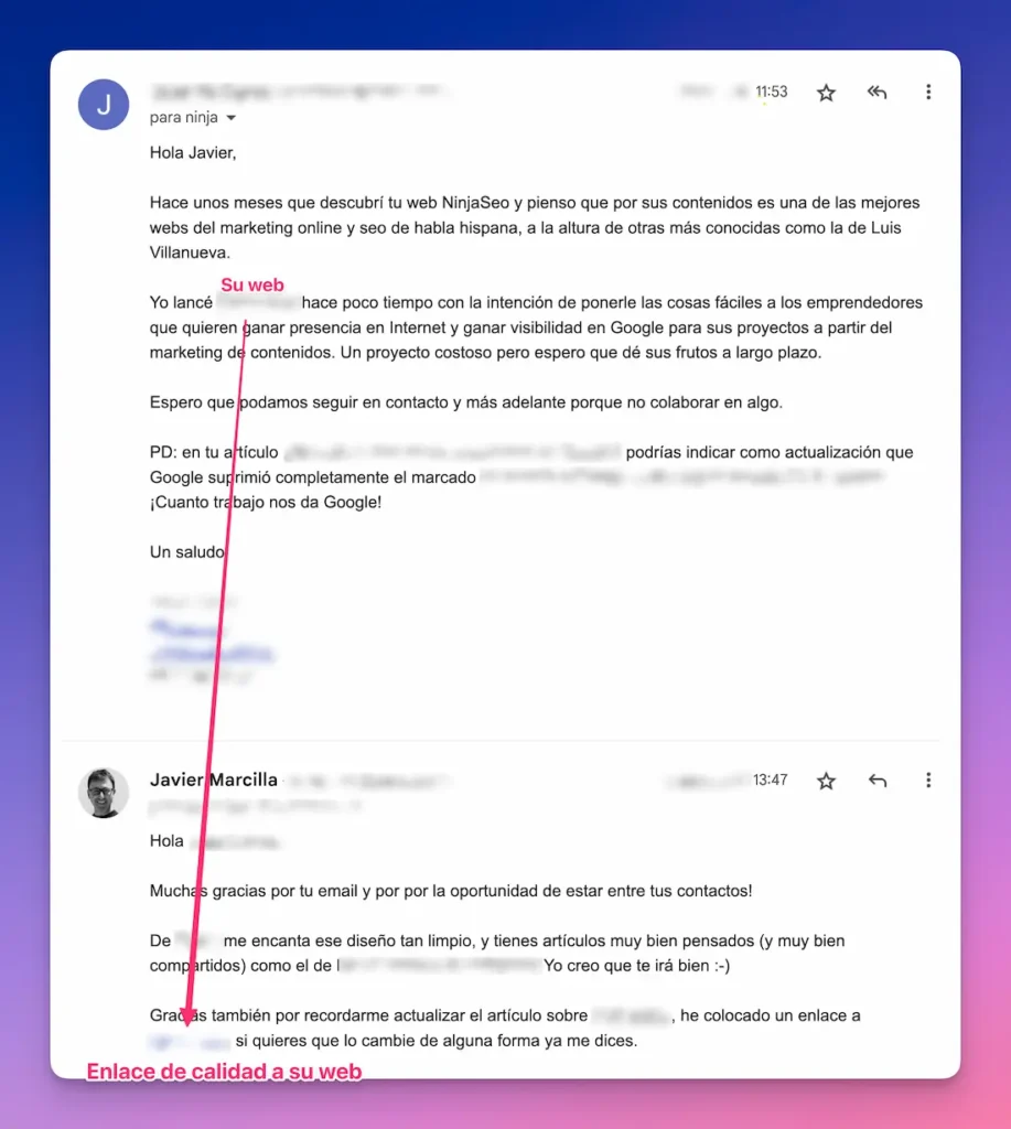 Mira este interesante ejemplo de como pedir un enlace sin pedirlo