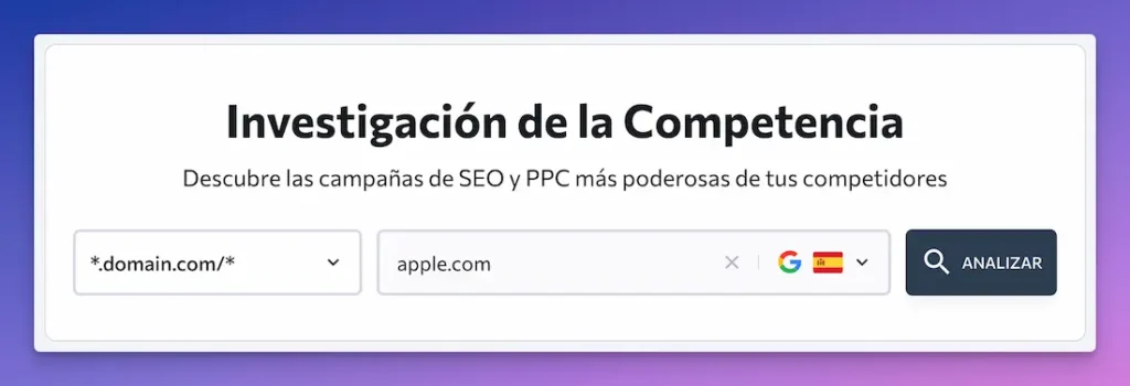 SE Ranking Investigacion competencia