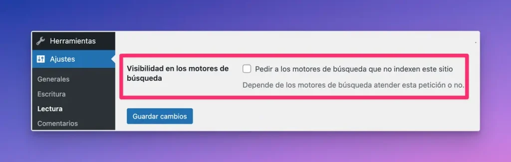Comprueba que no estés ocultando tu WordPress a Google