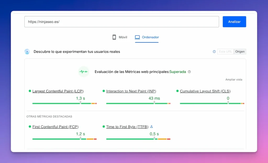 Core Web Vitals NinjaSEO